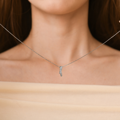 To My Bestie, "A Link That Can Never Be Undone" Rectangle Interlocking Necklace