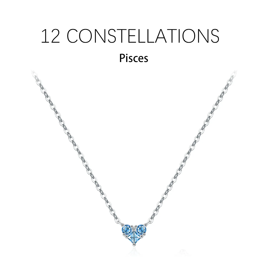 Zodiac Heart 925 Silver Necklace