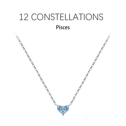 Zodiac Heart 925 Silver Necklace