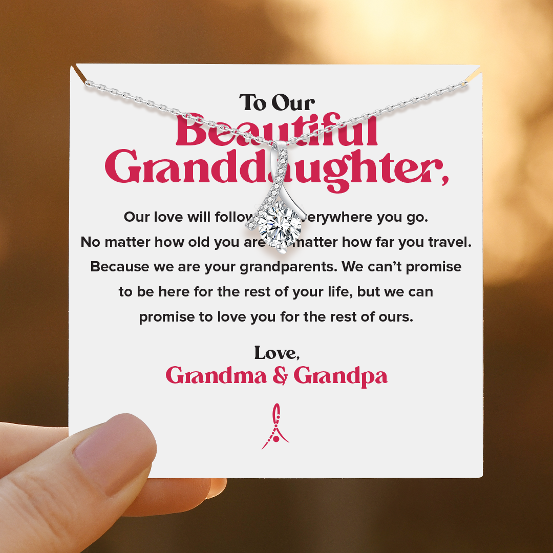 To Our Granddaughter, Our Love Will Follow You Necklace