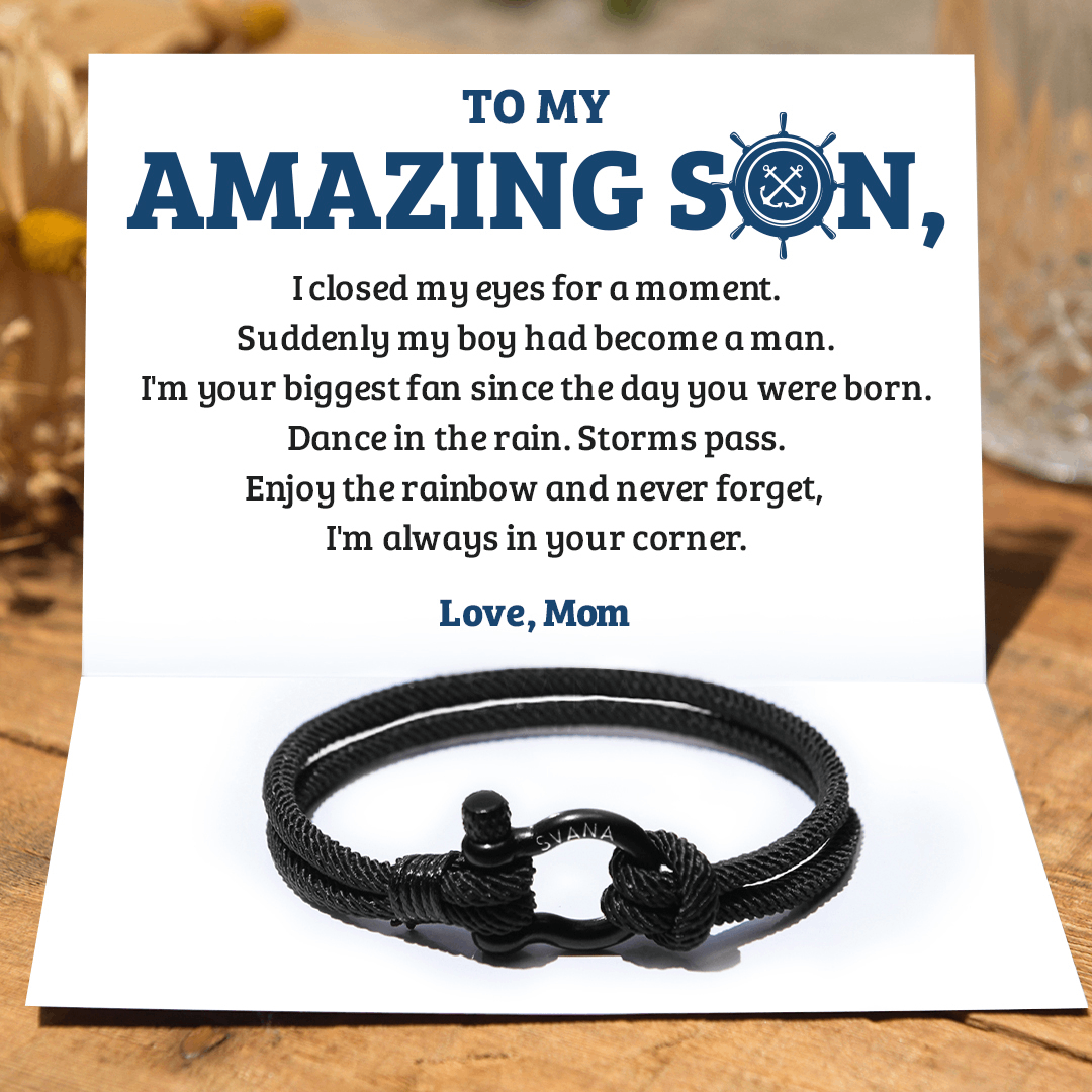 To My Son, I’m Your Biggest Fan Nautical Bracelet