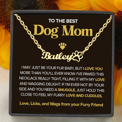 Paw Print Personalized Pet Necklace