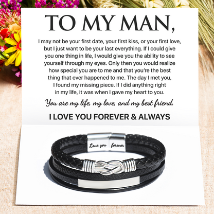 To My Man, Forever and Always Linked Pulsera con cierre magnético