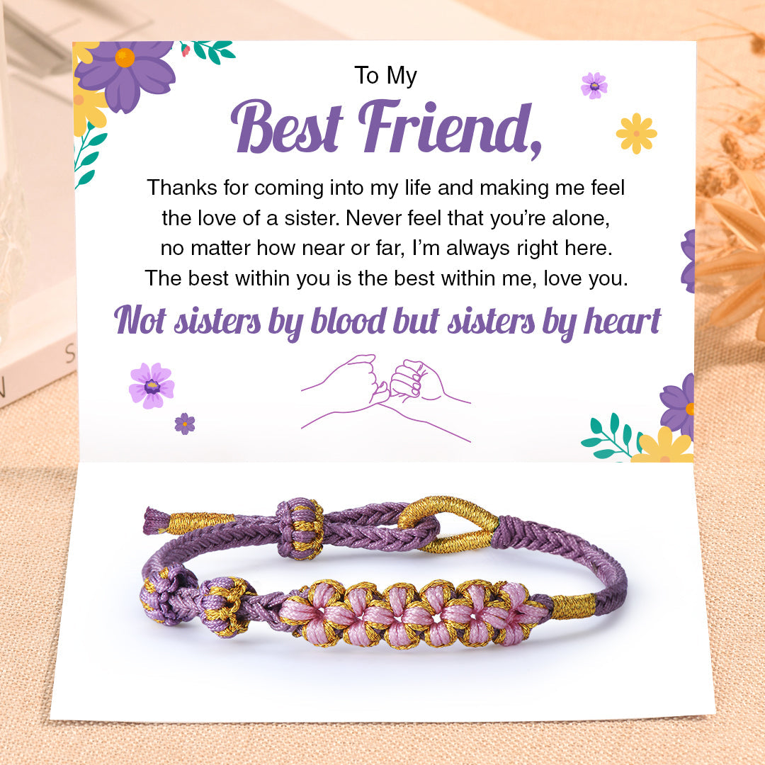 To My Best Friend, Thanks For Coming Into My Life Blossom Knot Bracelet