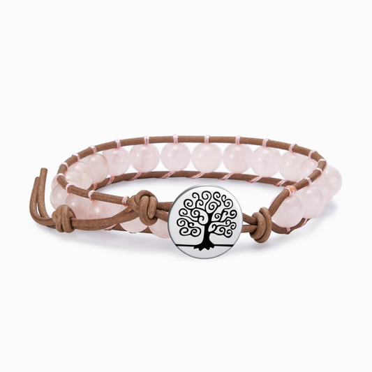 Pulsera de cristal con pila de madre e hija unidas para siempre