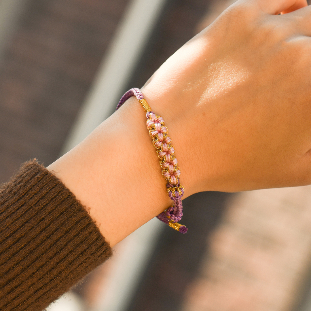 Para mi hermosa hija, mantenme siempre en tu pulsera con nudo de flor de corazón