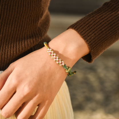 A mi hija, te amo para siempre Pulsera con nudo floral