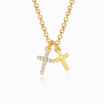 To My Daughter, Pray Through It Double Cross Necklace