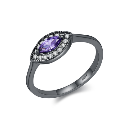 Zodiac Marquise Halo Ring | S925 Sterling Silver