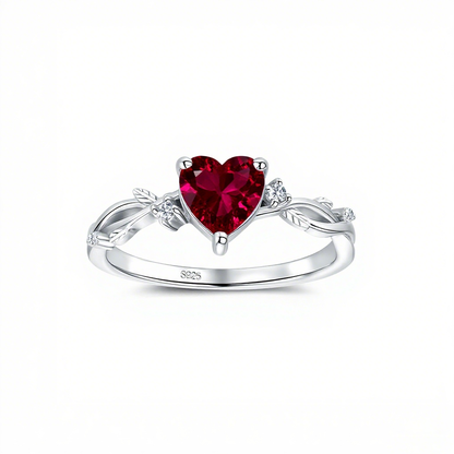 S925 Sterling Silver Zodiac Heart Ring