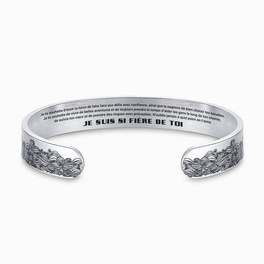 Vater und Tochter, Armband „Je Suis Si Fière De Toi“