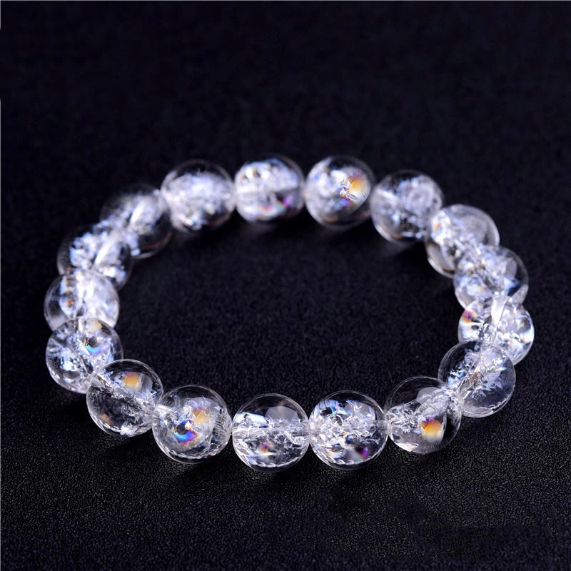 Pulsera curativa de protección de cristal blanco natural 