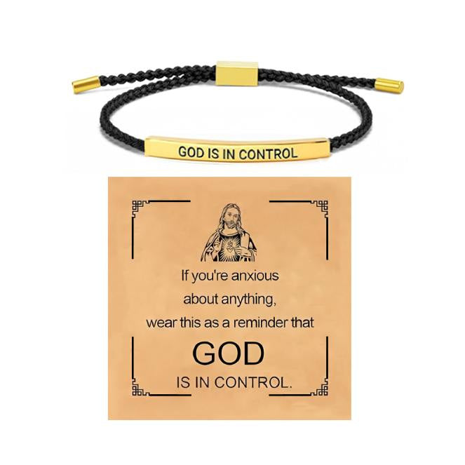 Inspirational Engraved Cord Bracelet