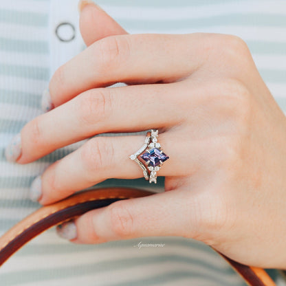 Kite Alexandrite Ring Set- Sterling Silver