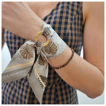 Uma 100% silk twill bracelet/mini scarf (scarf/choker, hair ribbon, handbag charm)