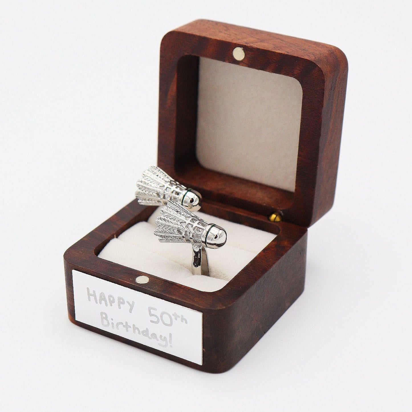 Personalised Shuttlecock Cufflinks-Badminton Cufflinks