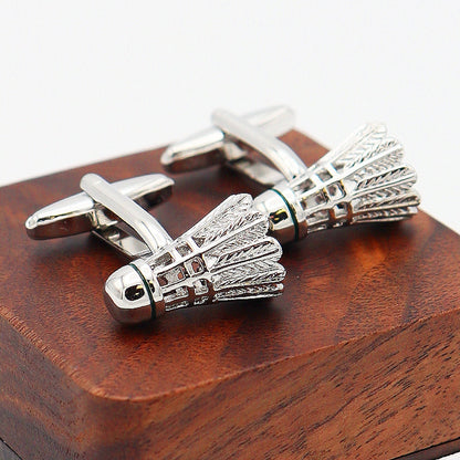 Personalised Shuttlecock Cufflinks-Badminton Cufflinks