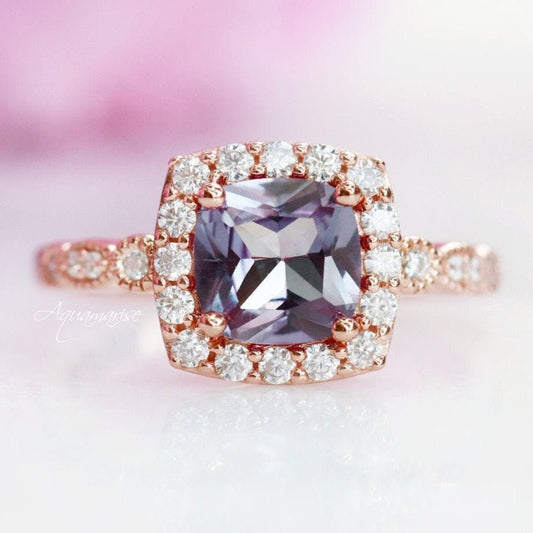 Luxe Alexandrite Ring- 14K Rose Gold Vermeil