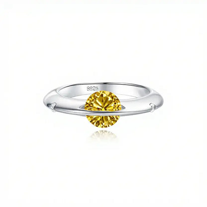18K Gold Zodiac Lucky Color Rotatable S925 Ring