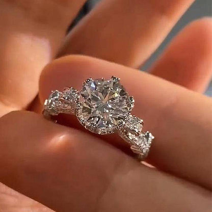 Moissanite 2.0 Carat Engagement Ring Promise Ring For Women