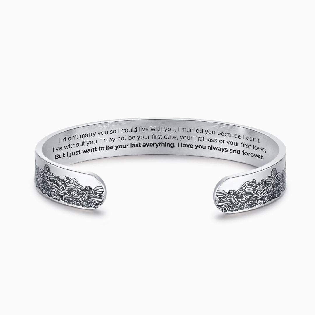 To My Lovely Wife, I Can’t Live Without You Bracelet