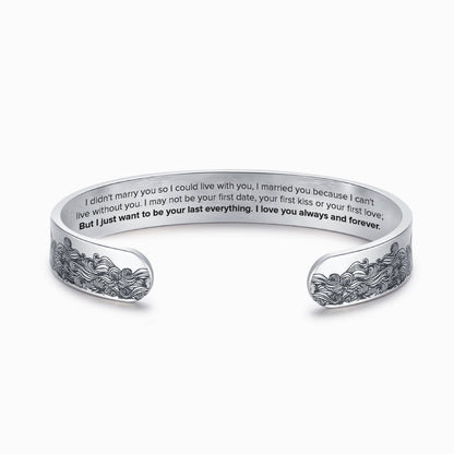 To My Lovely Wife, I Can’t Live Without You Bracelet