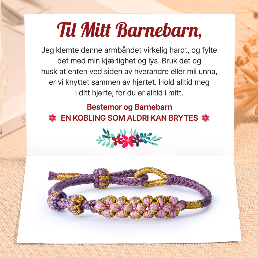 Bestemor og Barnebarn "Ein Kobling, der Aldri Kan Brytes" Blumenknöterich-Armband