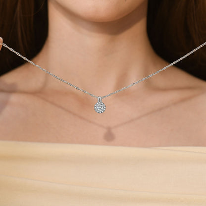 Grandmother & Granddaughter "A Link That Can Never Be Undone" Moissanite Sunflower Necklace