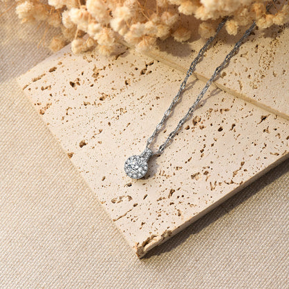 Grandmother & Granddaughter "A Link That Can Never Be Undone" Moissanite Sunflower Necklace