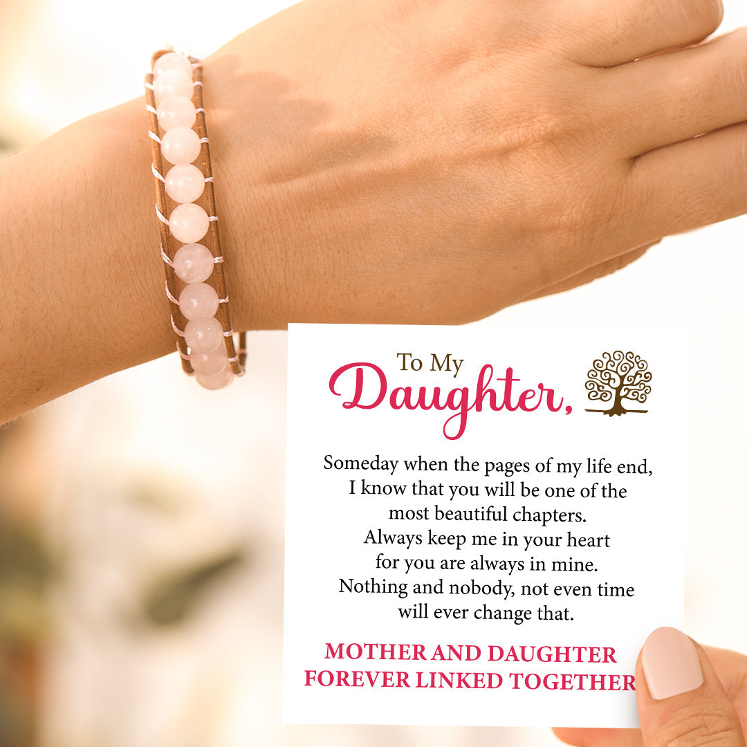 Mother and Daughter Forever Linked Together Crystal Stack Bracelet