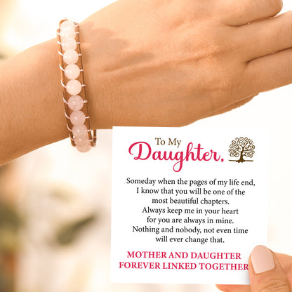 Mother and Daughter Forever Linked Together Crystal Stack Bracelet