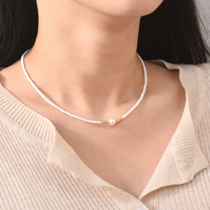 To My Daughter Forever Linked Together Freshwater Pearl Necklace