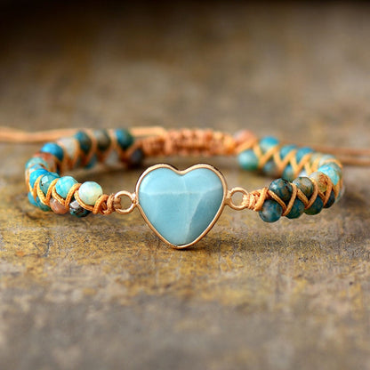 From the Heart Amazonite Bracelet Free Shipping