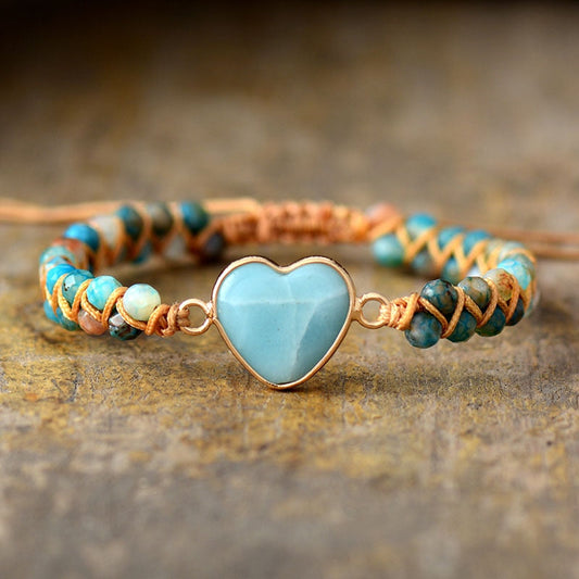 From the Heart Amazonite Bracelet Free Shipping