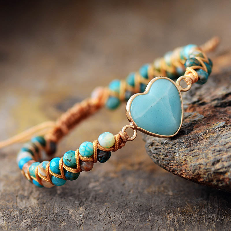 From the Heart Amazonite Bracelet Free Shipping