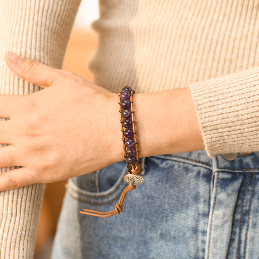 Mother and Daughter Forever Linked Together Crystal Stack Bracelet