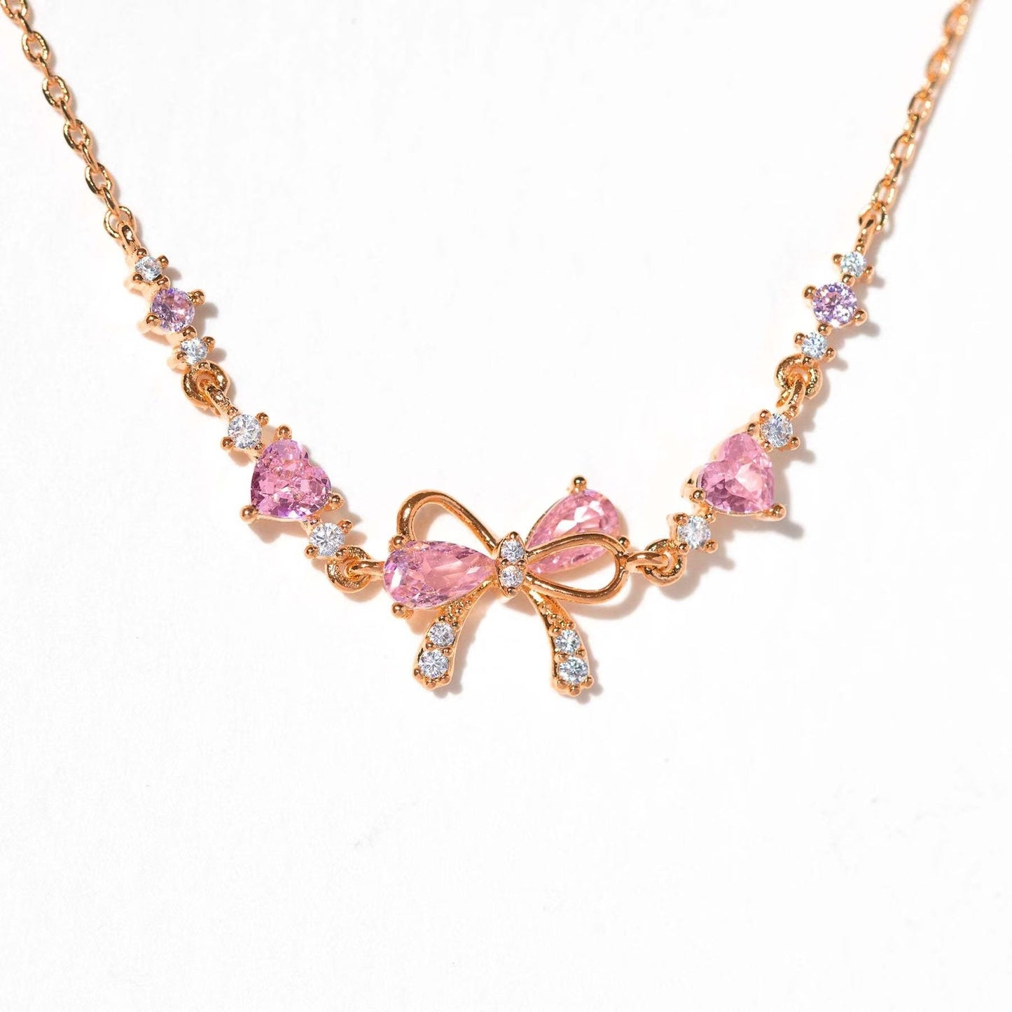Sweet Bow Sparkle Necklace