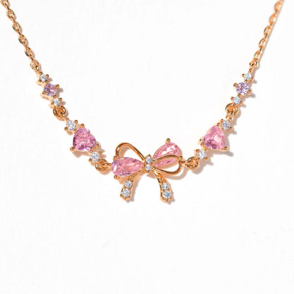 Sweet Bow Sparkle Necklace