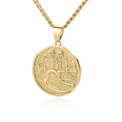 Collar con colgante de moneda con signo astrológico: regalo de San Valentín o cumpleaños para ella 