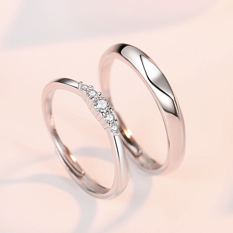 Couple Ring Design S925 Sterling Silver