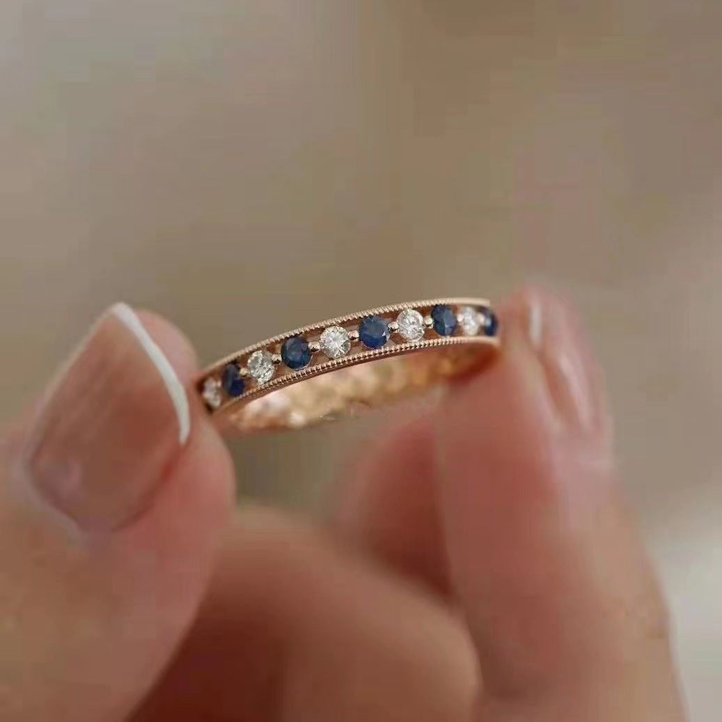 Rose Gold Garnet casual Ring