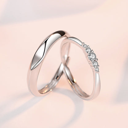 Couple Ring Design S925 Sterling Silver