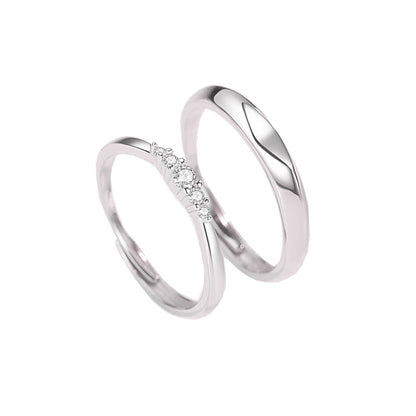 Couple Ring Design S925 Sterling Silver