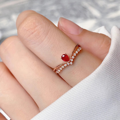 Crown Vintage Ruby Ring