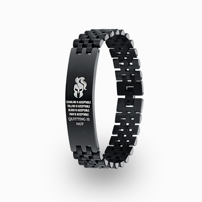 Quitting is Not Acceptable Spartan Bracelet