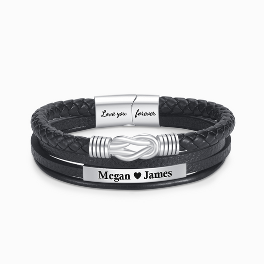 A mi hombre, para siempre y siempre vinculado pulsera con cierre magnético personalizado