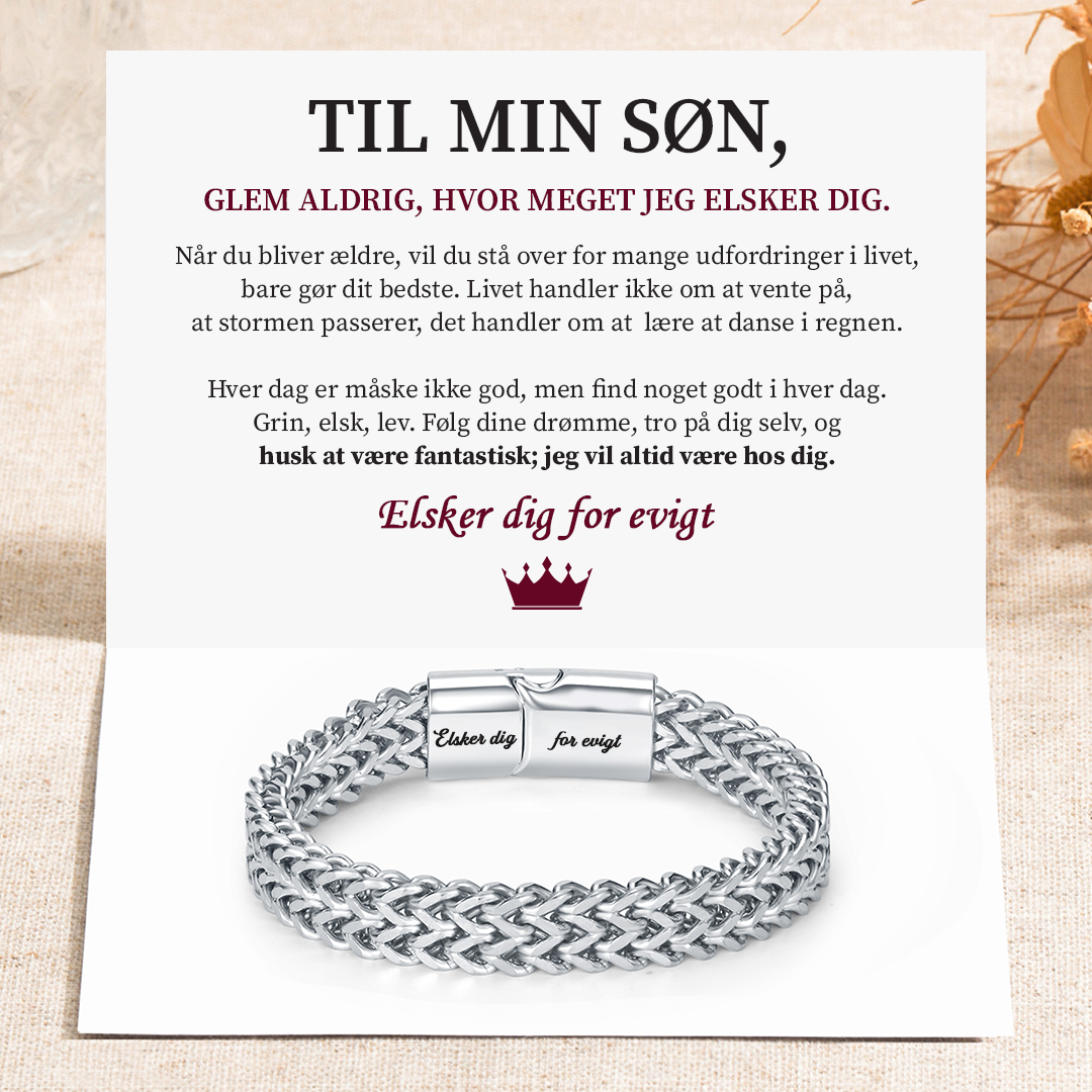 Til Min Søn, Elsker Dig For Evigt Credo Kæde Armbånd