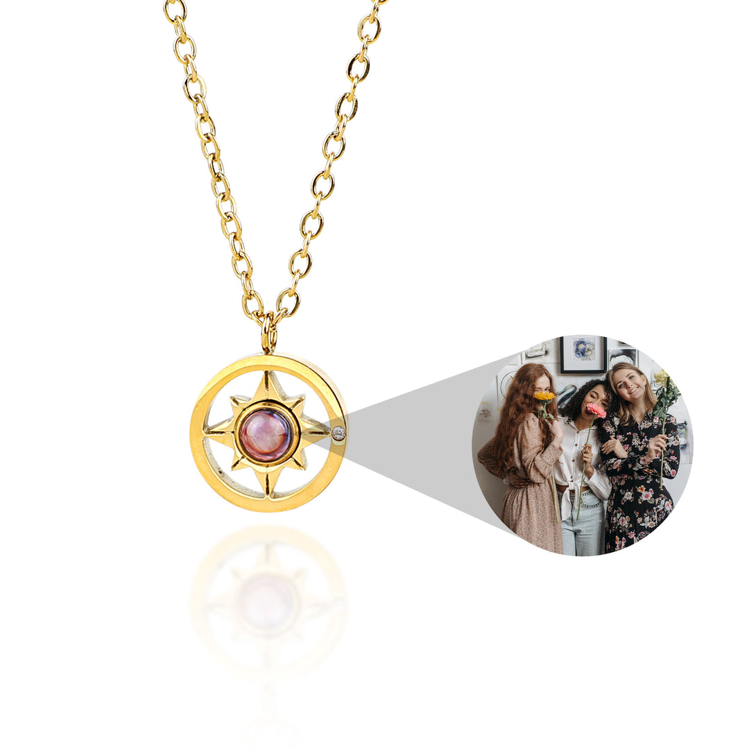 The Adventure Compass Photo Necklace