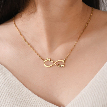 To My Wife, I Love You Forever & Always Personalized Infinity Necklace