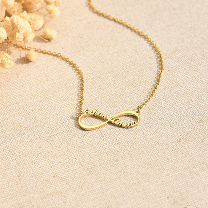 To My Wife, I Love You Forever & Always Personalized Infinity Necklace